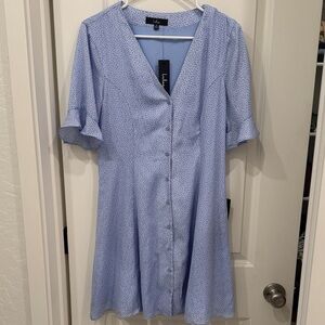 Lulu's Light Blue Midi Dress